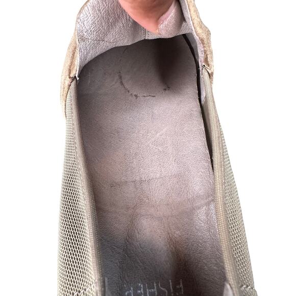 Eileen Fisher Tan Dell Mesh Suede Platform Loafers Size 8 1/2 Work Office - Picture 7 of 10